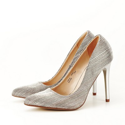 Pantofi dama eleganti stiletto cu toc subtire Sicole Argintii